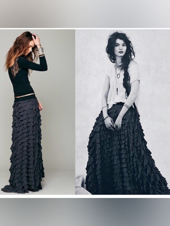Free People Dresses & Skirts - RARE Y2K Free People Lydia Maxi Skirt Small Grey
